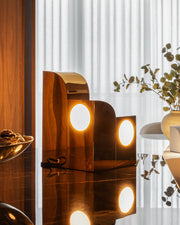 Gypsum 12" Table Lamp in Polished Brass