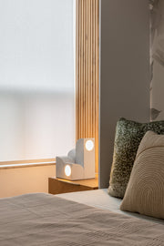 Gypsum 12" Table Lamp in White