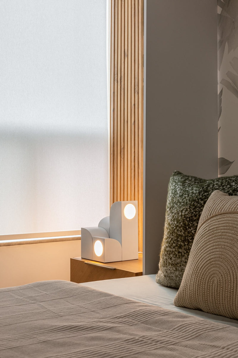 Gypsum 12" Table Lamp in White