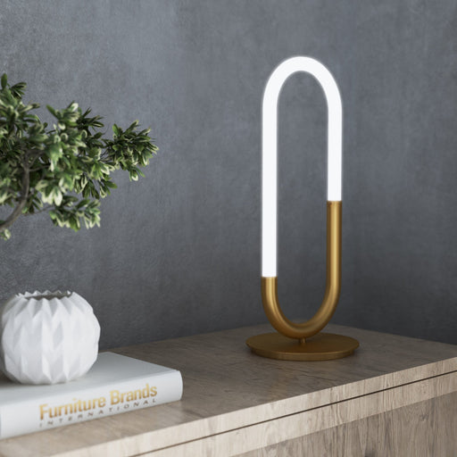 Huron 21" Table Lamp in Brushed Gold