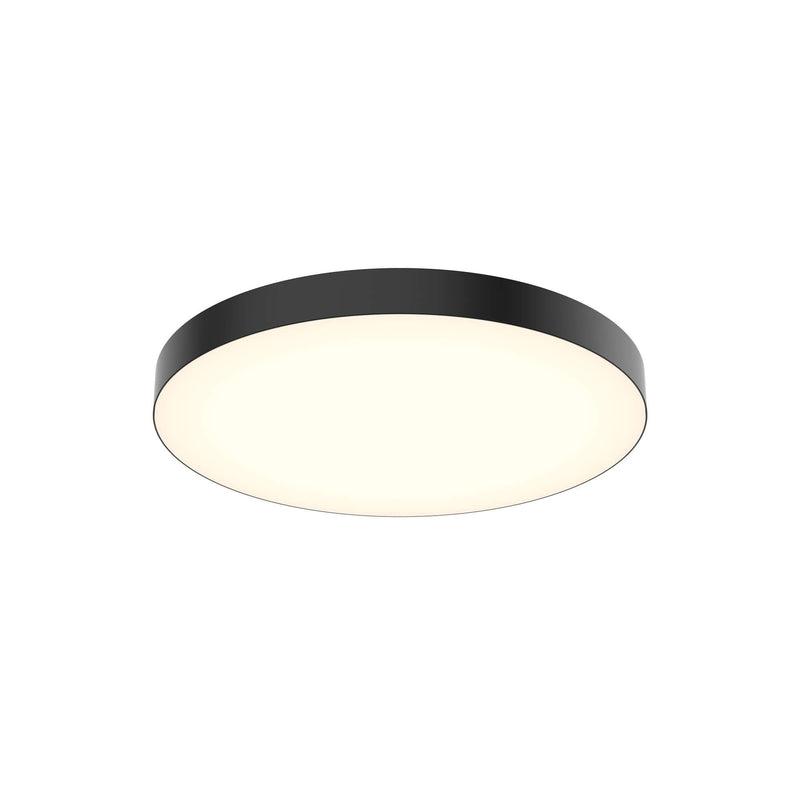 Fusion 12" Round Trimless Flush Mount in Black