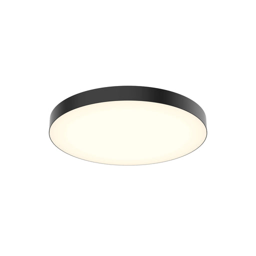 Fusion 12" Round Trimless Flush Mount in Black