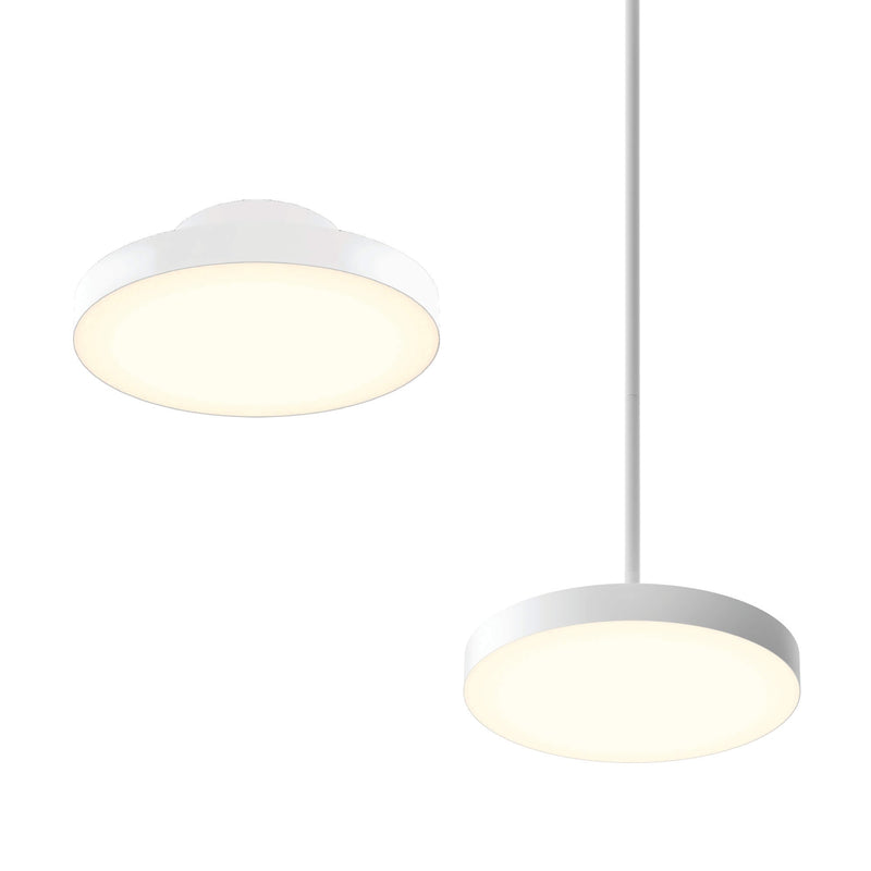 Fusion 12" Convertible Pendant / Flush Mount in White