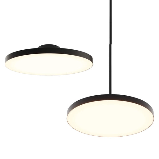 Fusion 21" Convertible Pendant / Flush Mount in Black