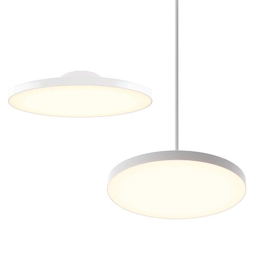 Fusion 21" Convertible Pendant / Flush Mount in White