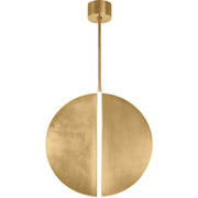 Bau 28 Pendant in Natural Brass Integrated
