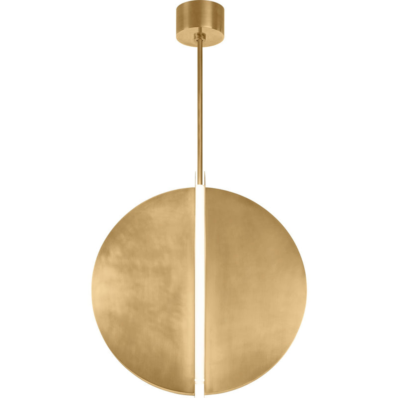 Bau 28 Pendant in Natural Brass Integrated
