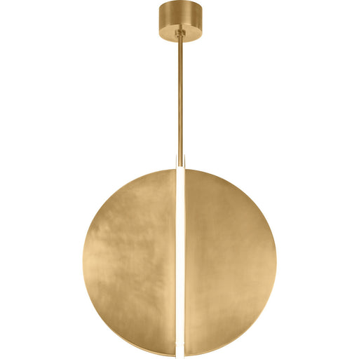 Bau 28 Pendant in Natural Brass Integrated