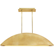 Bau 50 Linear Pendant in Natural Brass