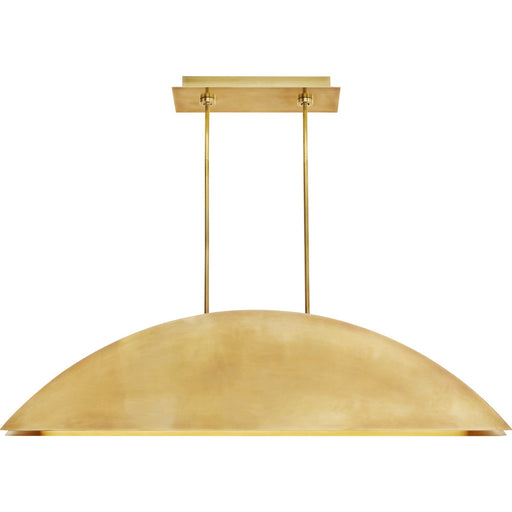 Bau 50 Linear Pendant in Natural Brass