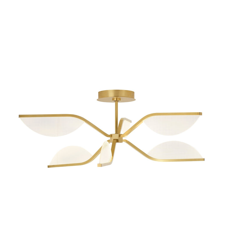 Belterra 30 Semi-Flush Mount in 30 Natural Brass