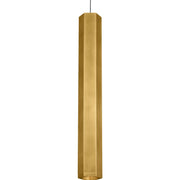 Blok Large Pendant in Aged Brass with Freejack Glass
