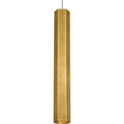 Blok Large Pendant in Aged Brass with Freejack Glass