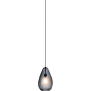 Briolette Grande Pendant in Smoke Satin Nickel