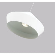 Brummel Pendant in Satin Nickel with Matte White Glass