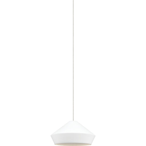 Brummel Pendant in Antique Bronze with Matte White Glass