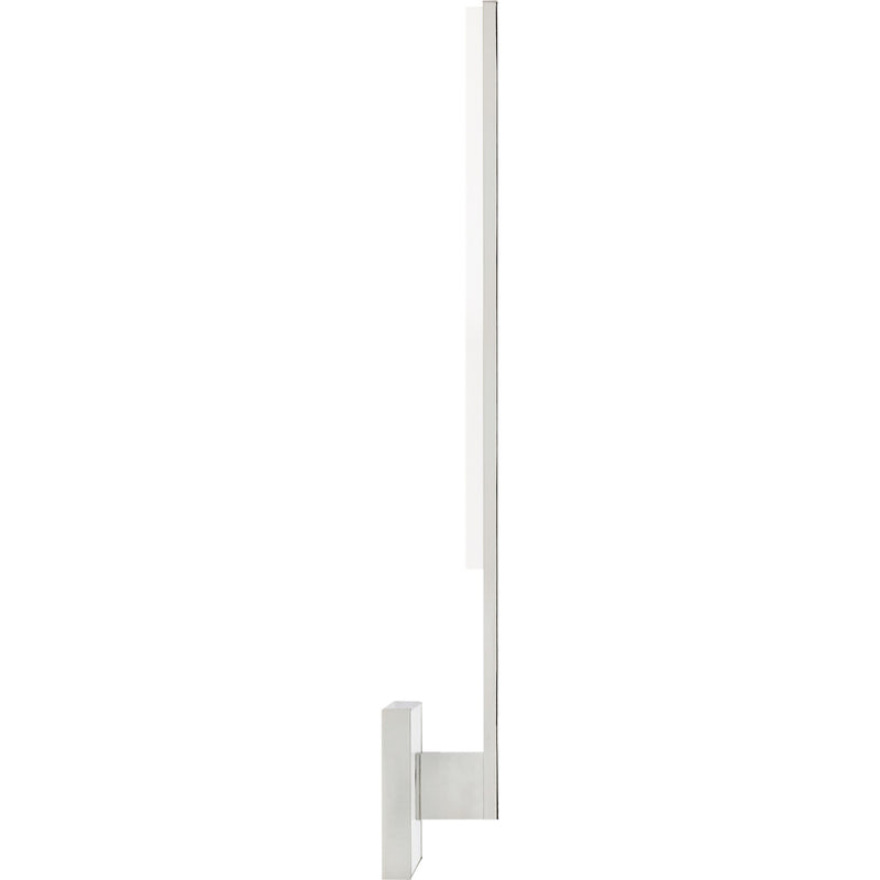 Klee 30 Wall Sconce in Polished Nickel and White Marble Integrated