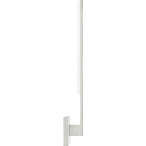 Klee 30 Wall Sconce in Polished Nickel and White Marble Integrated