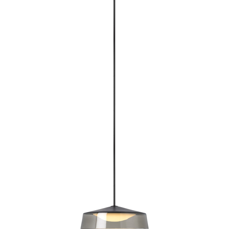 Masque Grande Pendant in Smoke and Black Black