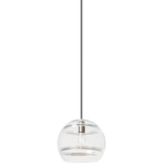 Sedona Large Pendant in Clear Satin Nickel