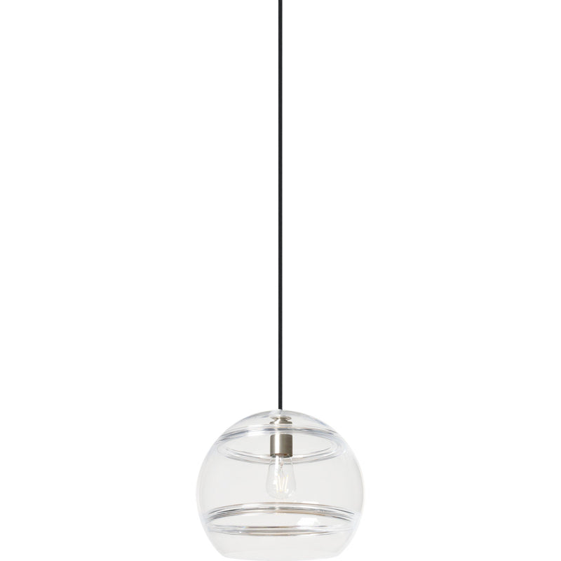 Sedona Large Pendant in Clear Satin Nickel