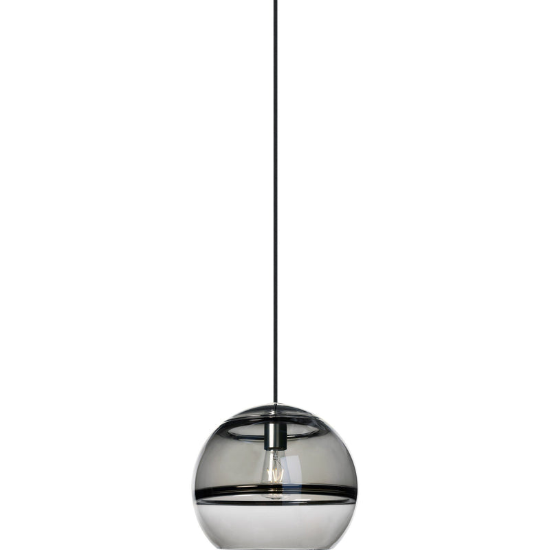 Sedona Large Pendant in Transparent Smoke Satin Nickel