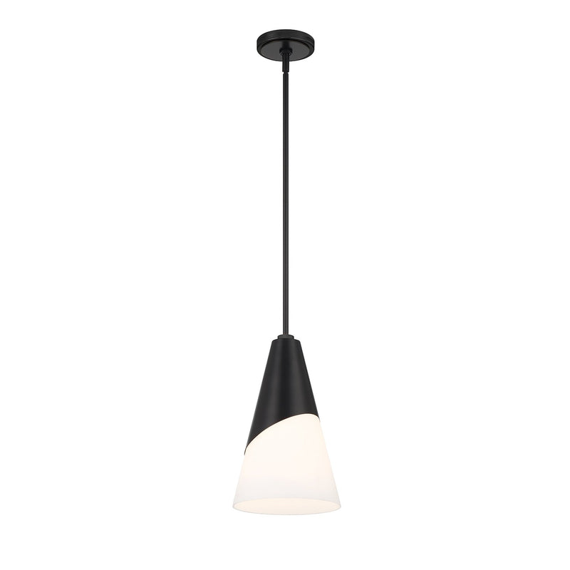 Tori 1 Light 9" Pendant in Matte Black