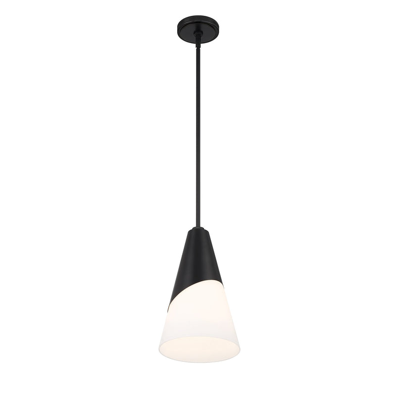 Tori 1 Light 9" Pendant in Matte Black