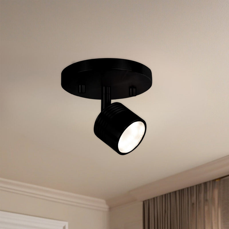 Lyra 6" Semi-Flush Mount in Black