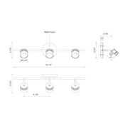 Lyra 22" Semi-Flush Mount in Black