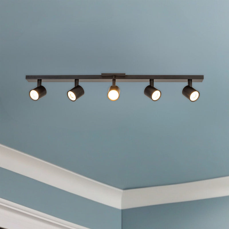 Arnold 35" 5-Head Track Light in Black