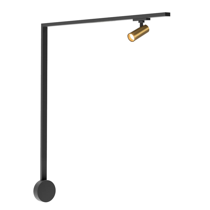 Paolo 1-Head Trilo Track LED Wall Kit in Black - 3000K