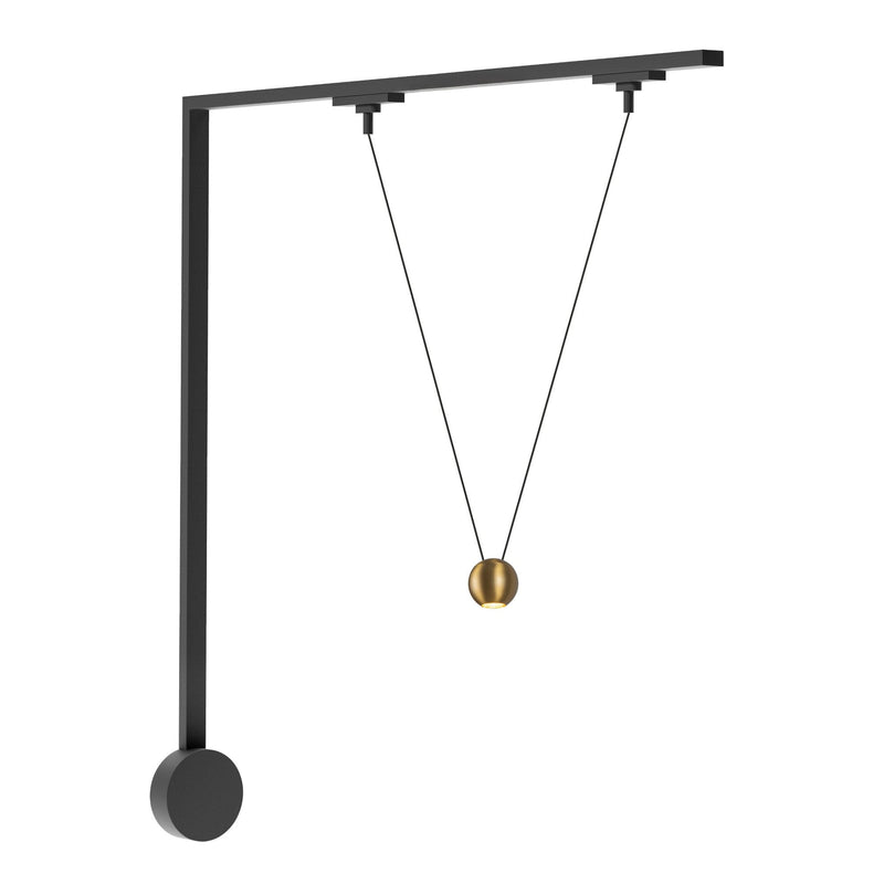 Faria Double 1-Head Trilo Track LED Wall Kit in Brushed Gold - 4000K