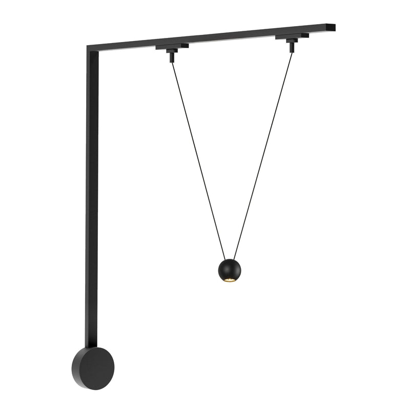 Faria Double 1-Head Trilo Track LED Wall Kit in Black - 4000K