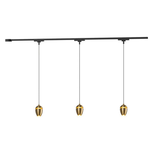 Eloa 38" 3-Head Trilo Track LED Ceiling Kit in Brushed Gold - 3000K