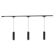 Remuda 38" 3-Head Trilo Track LED Ceiling Kit in Black - 4000K