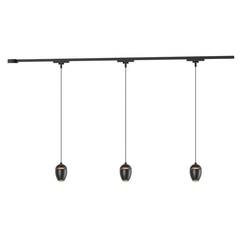 Eloa 38" 3-Head Trilo Track LED Ceiling Kit in Black - 4000K