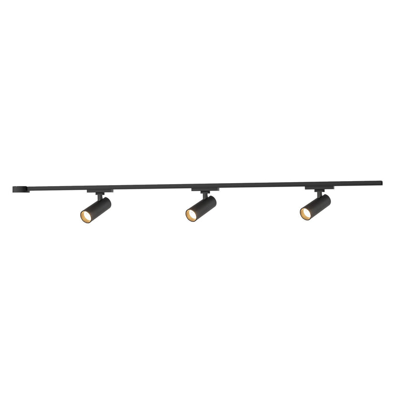Paolo 38" 3-Head Trilo Track LED Ceiling Kit in Black - 4000K