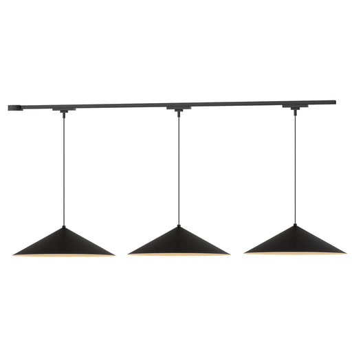 Luiz 81" 3-Head Trilo Track LED Ceiling Kit in Black - 3000K