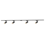 Paolo 81" 4-Head Trilo Track LED Ceiling Kit with 2" Heads in Black - 3000K