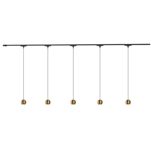 Faria 81" 5-Head Trilo Track LED Ceiling Kit in Brushed Gold - 3000K