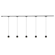Faria 81" 5-Head Trilo Track LED Ceiling Kit in Black - 3000K
