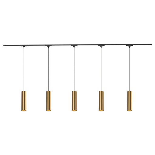 Remuda 81" 5-Head Trilo Track LED Ceiling Kit in Brushed Gold - 3000K