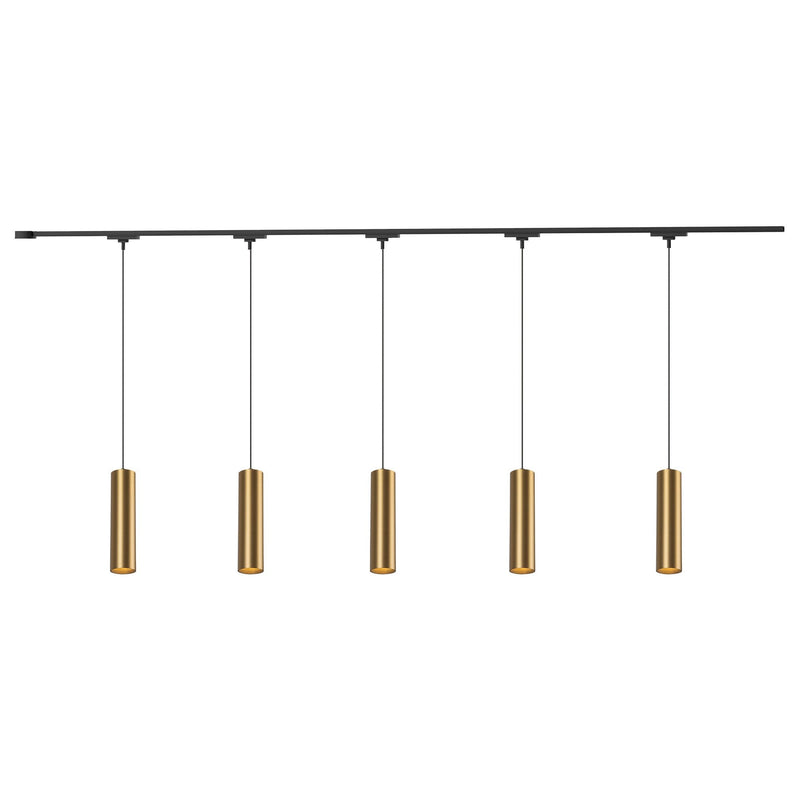 Remuda 81" 5-Head Trilo Track LED Ceiling Kit in Black - 3000K