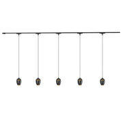 Eloa 81" 5-Head Trilo Track LED Ceiling Kit in Black - 3000K