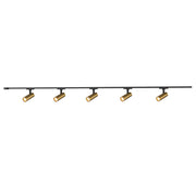 Paolo 81" 5-Head Trilo Track LED Ceiling Kit in Brushed Gold - 3000K