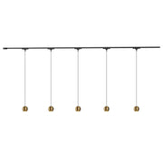 Faria 81" 5-Head Trilo Track LED Ceiling Kit in Black - 4000K