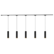 Remuda 81" 5-Head Trilo Track LED Ceiling Kit in Black - 4000K