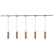 Remuda 81" 5-Head Trilo Track LED Ceiling Kit in Black - 4000K