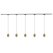 Eloa 81" 5-Head Trilo Track LED Ceiling Kit in Black - 4000K